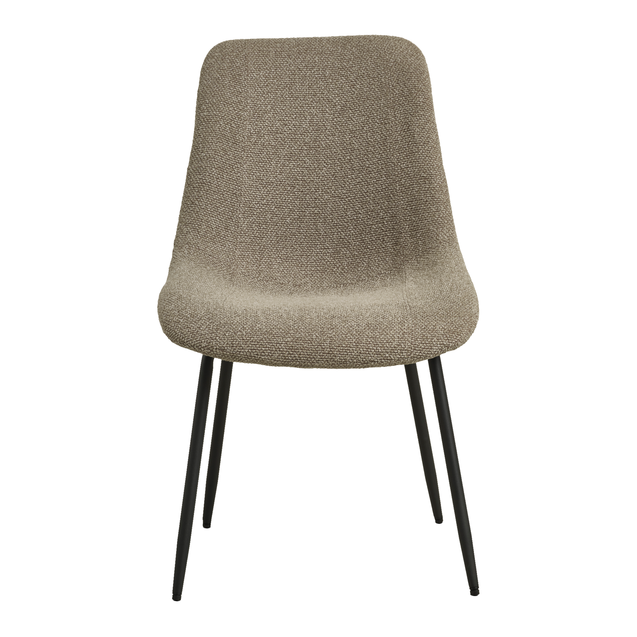 Lexpo Jade spisebordsstol i Lisa stof Beige med sort metalstel