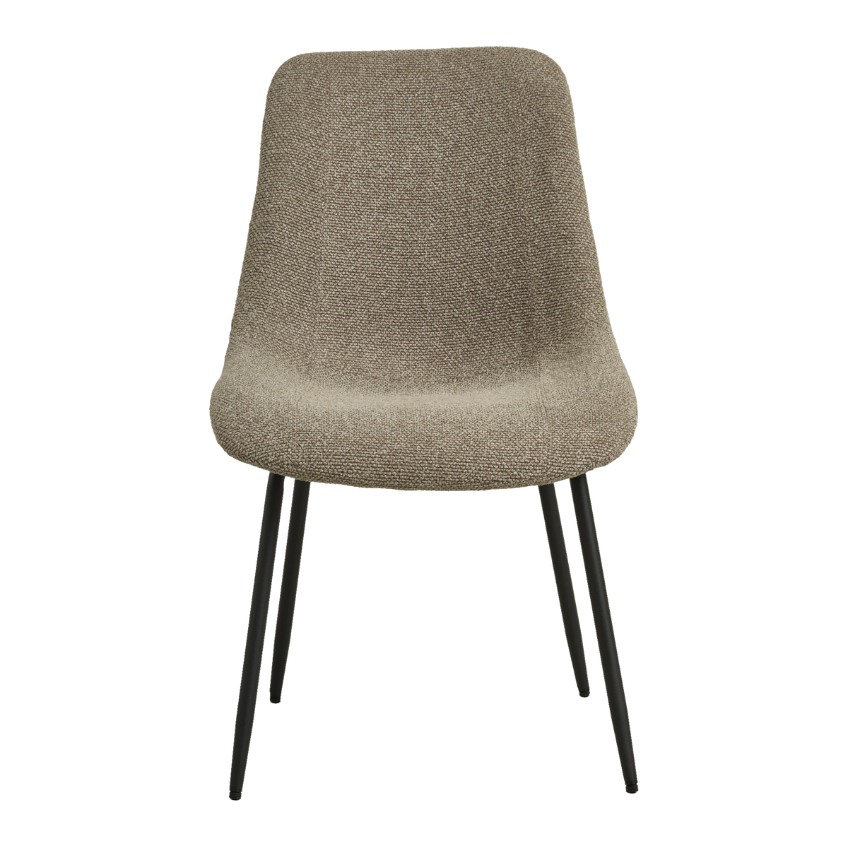 Lexpo Jade spisebordsstol i Lisa stof Beige med sort metalstel