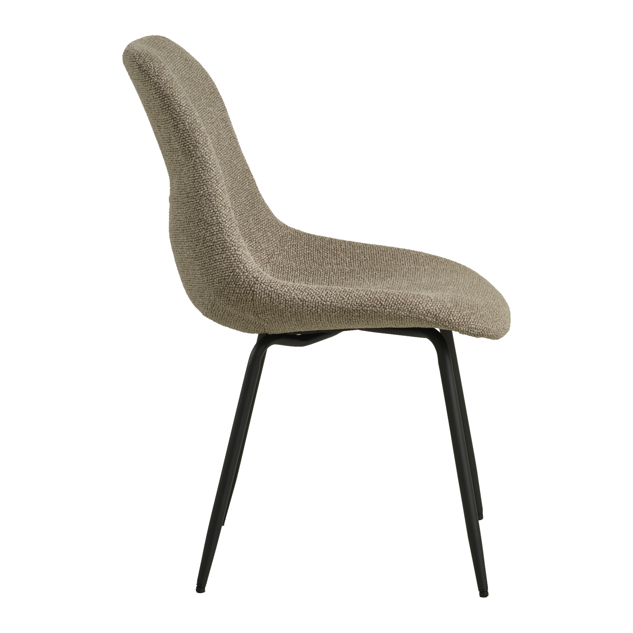 Lexpo Jade spisebordsstol i Lisa stof Beige med sort metalstel