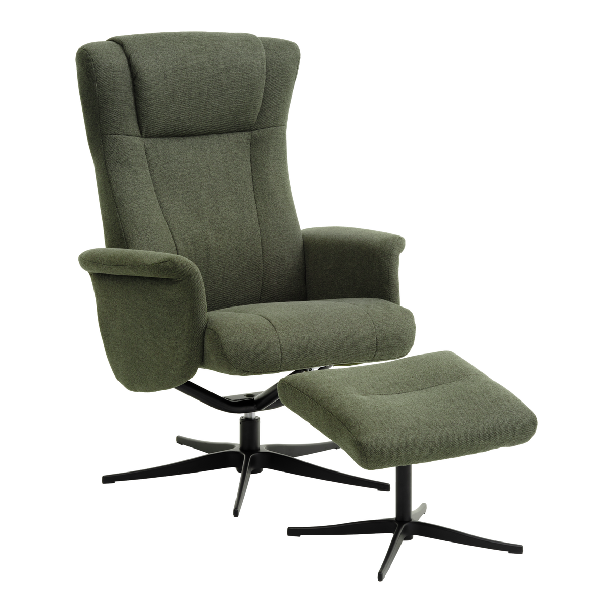 Lexpo Liam lænestol inkl. skammel i Austin stof Winter Moss Green