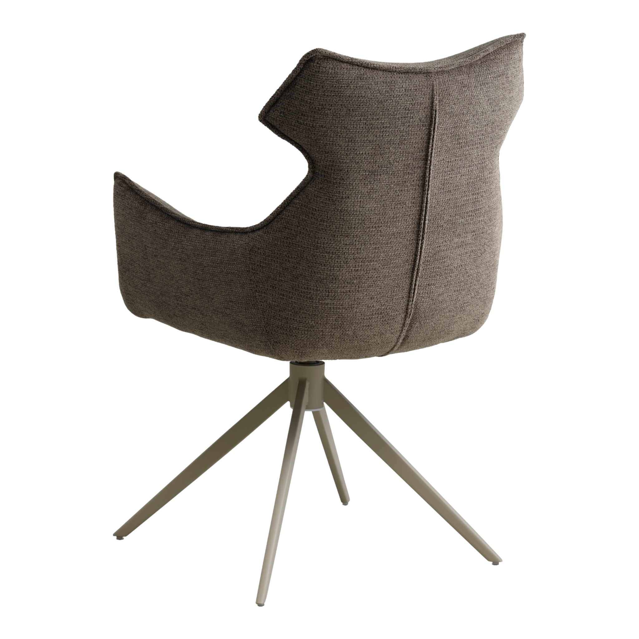 Lexpo Liva spisebordsstol i Mito stof Brown med drejefod i beige