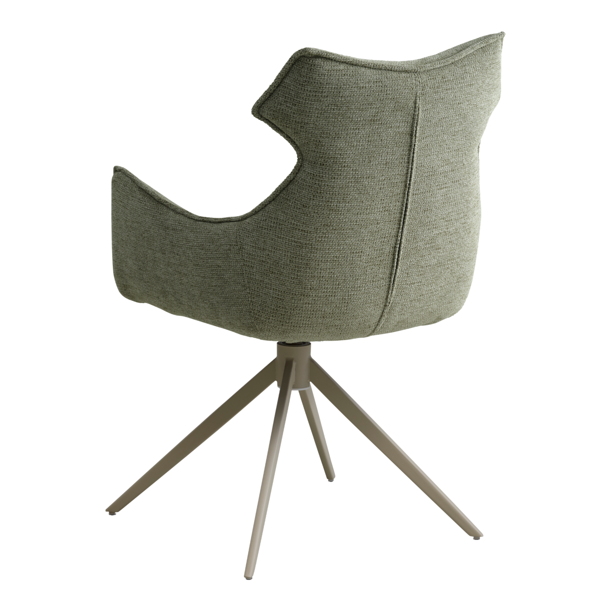 Lexpo Liva spisebordsstol i Mito stof Green med drejefod i beige