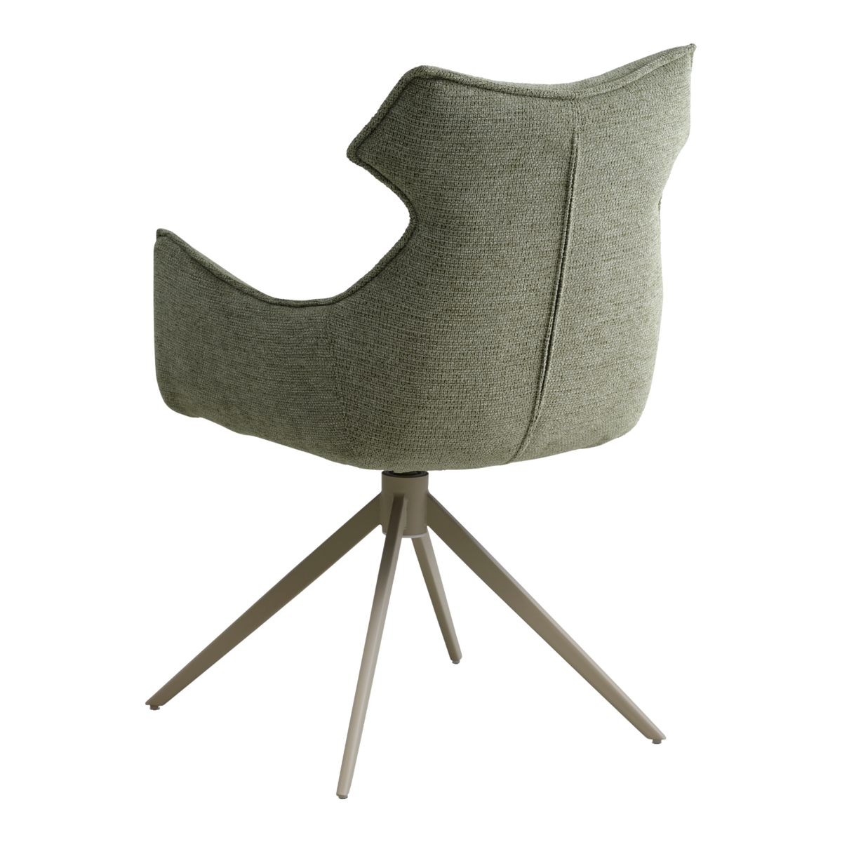Lexpo Liva spisebordsstol i Mito stof Green med drejefod i beige