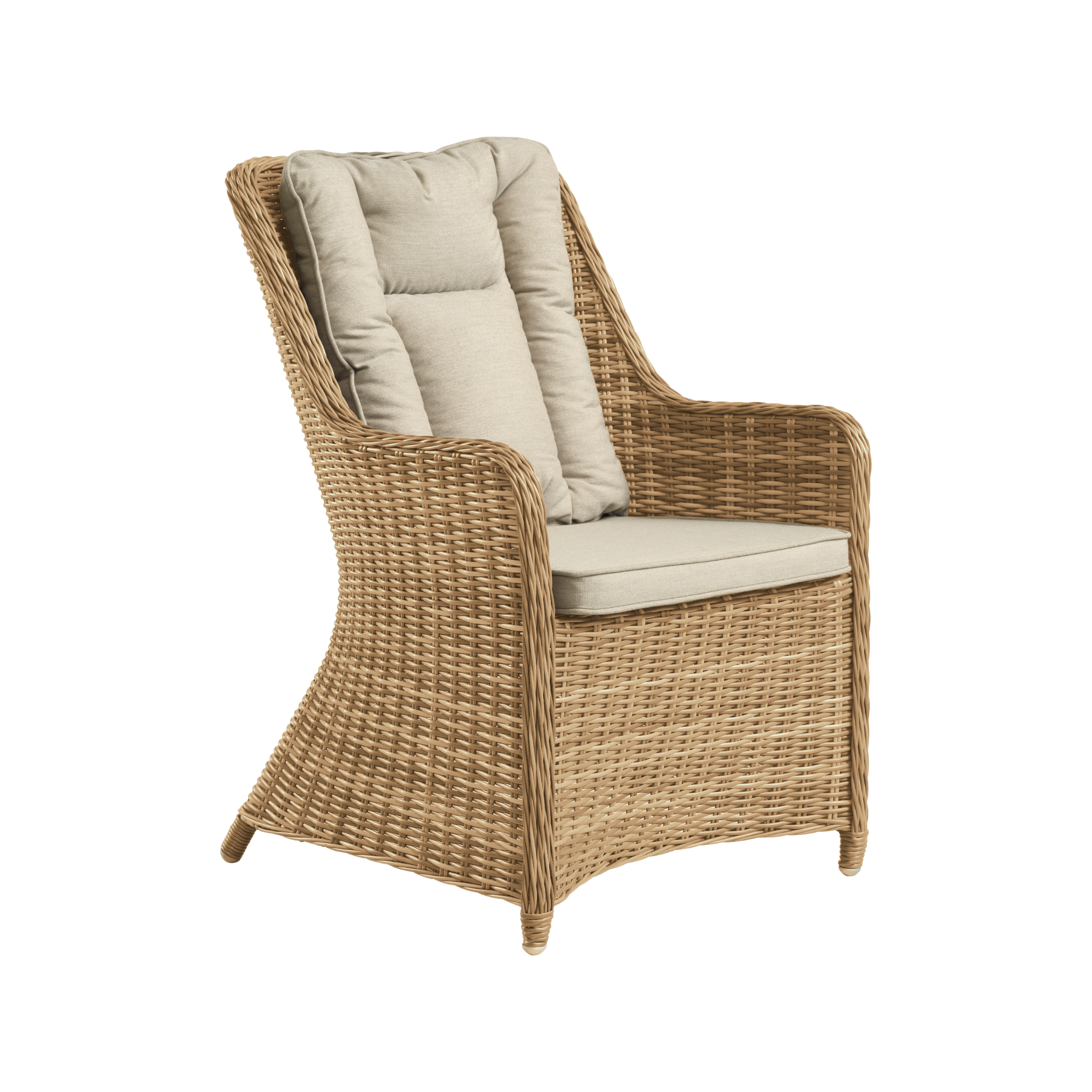 Lexpo Lombok havestol i natur polyrattan med hynder