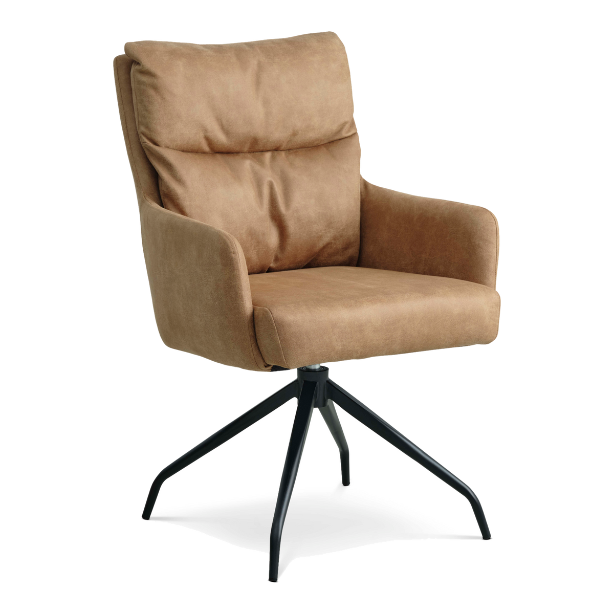 Lexpo Lotus spisebordsstol i caramel bull microfiberlæder