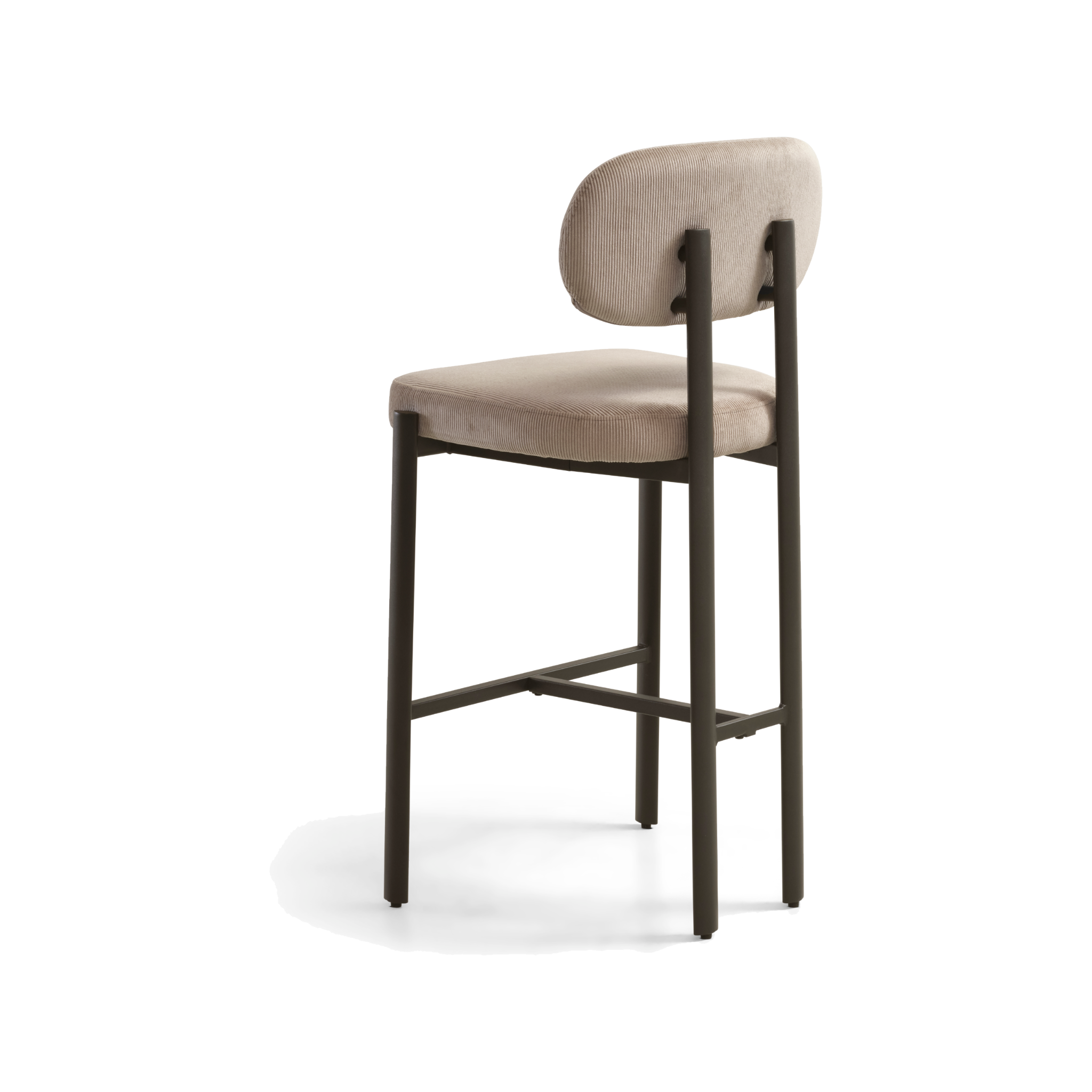 Lexpo Luna counterstol i beige Wave stof med anodic brown stel