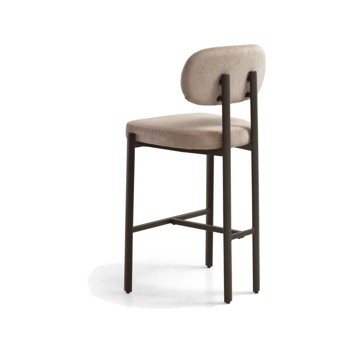 Lexpo Luna counterstol i beige Wave stof med anodic brown stel