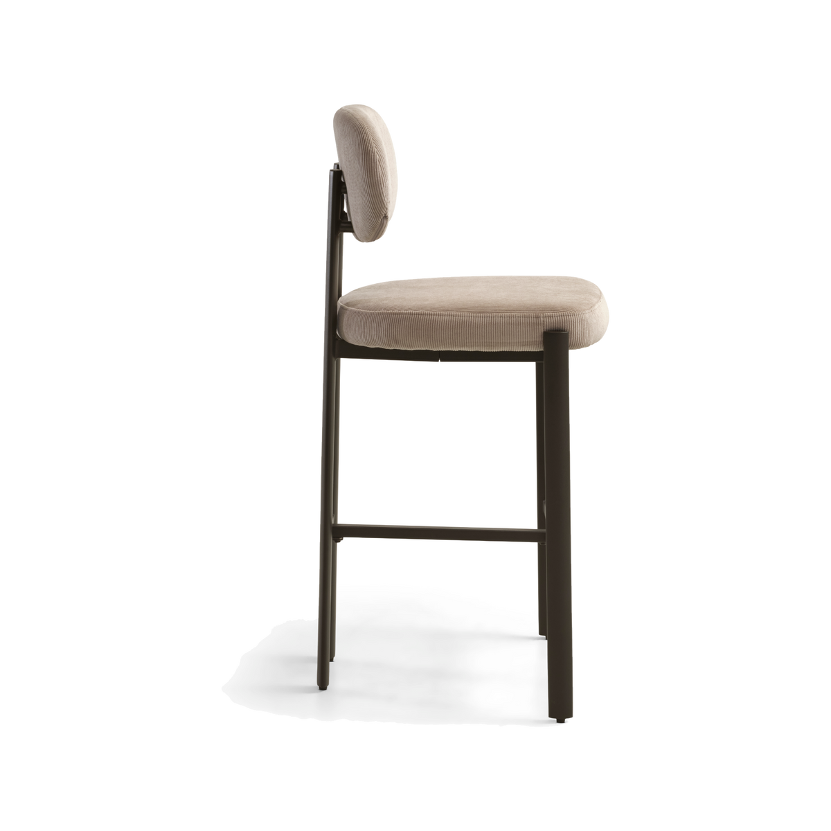 Lexpo Luna counterstol i beige Wave stof med anodic brown stel