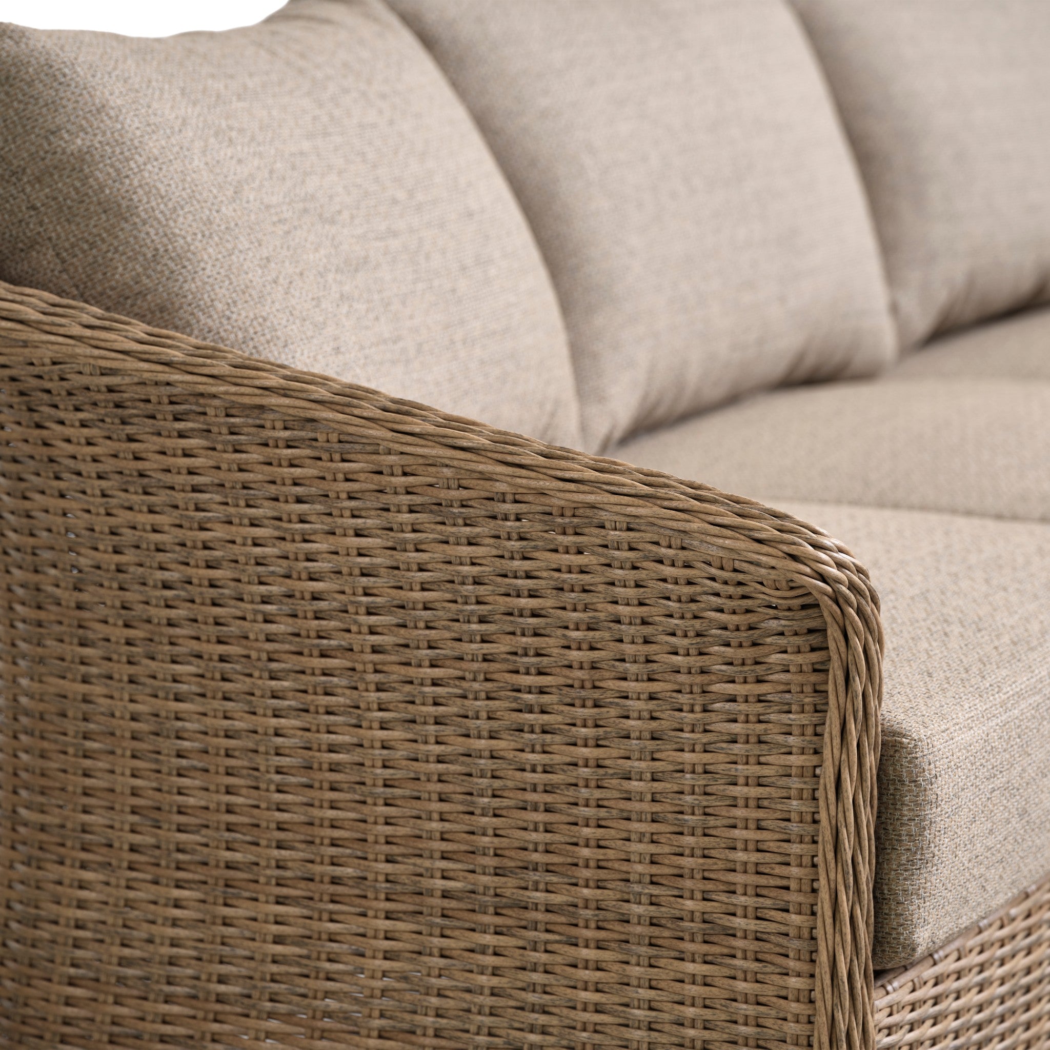 Lexpo Madeira loungesofa i natur polyrattan, detalje
