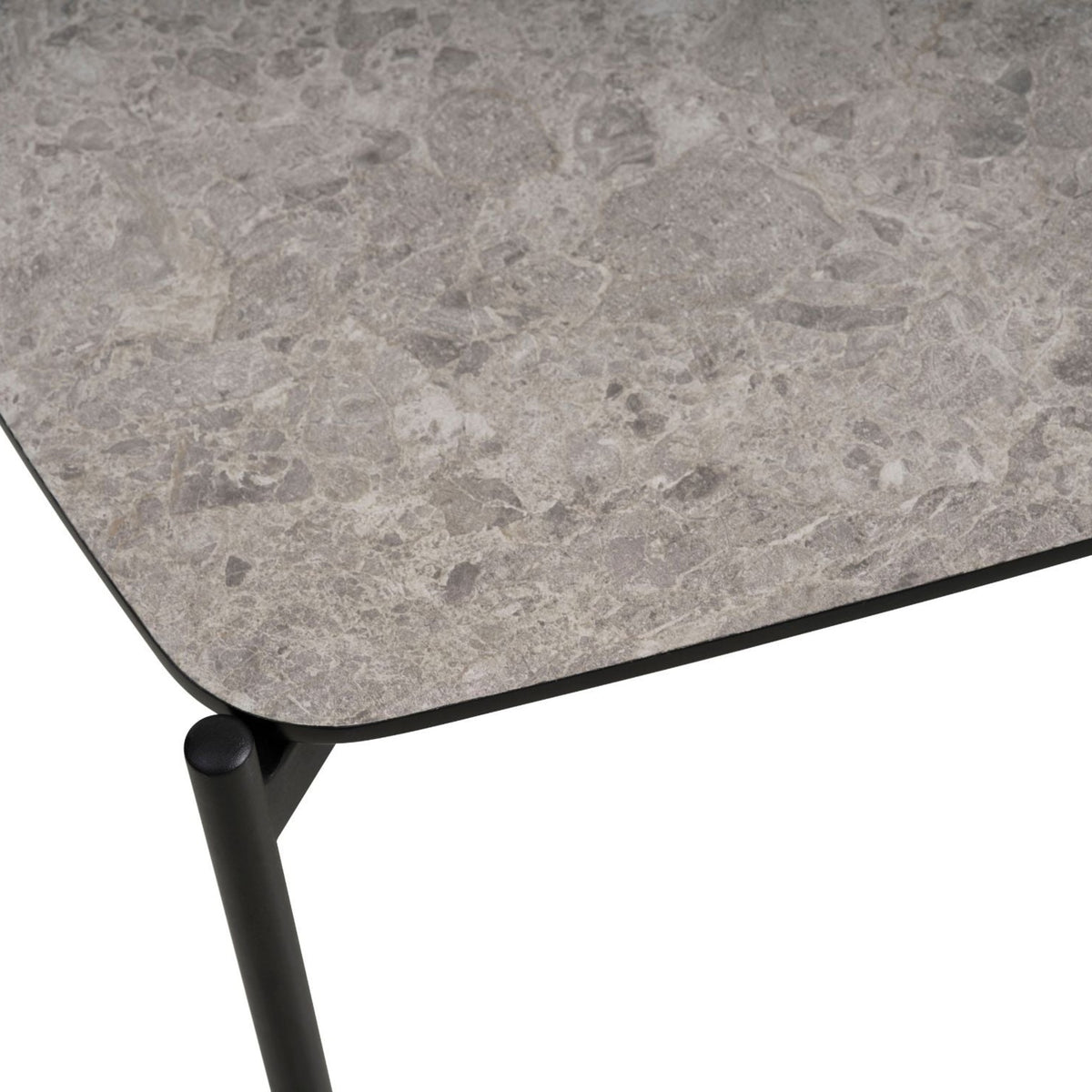 Lexpo Malta sofabord i beige terrazzo med sorte metalben