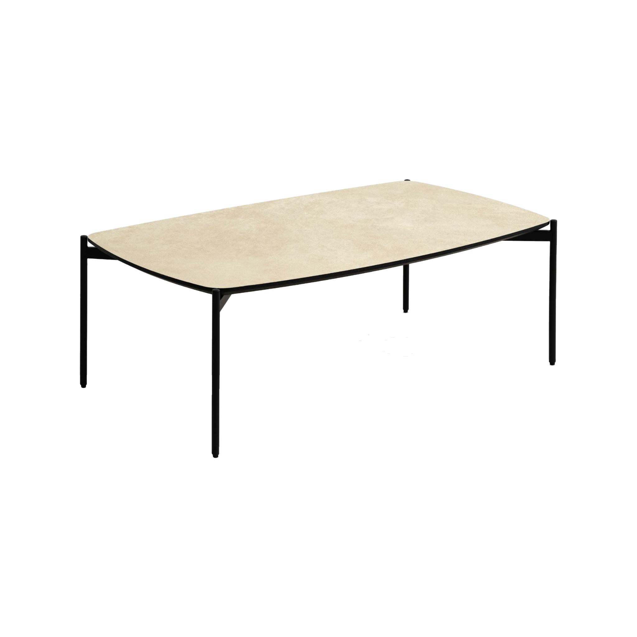 Lexpo Malta sofabord i beige HPL med sorte metalben