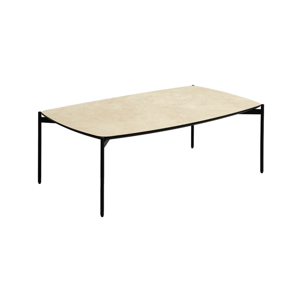 Lexpo Malta sofabord i beige HPL med sorte metalben