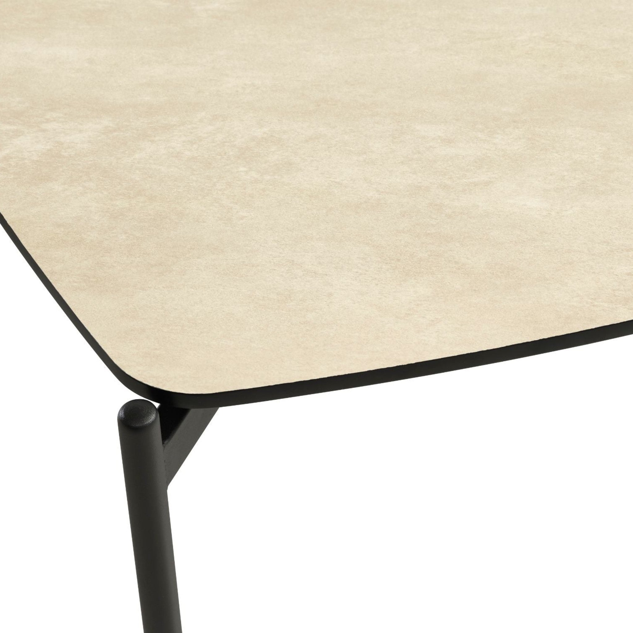 Lexpo Malta sofabord i beige HPL med sorte metalben