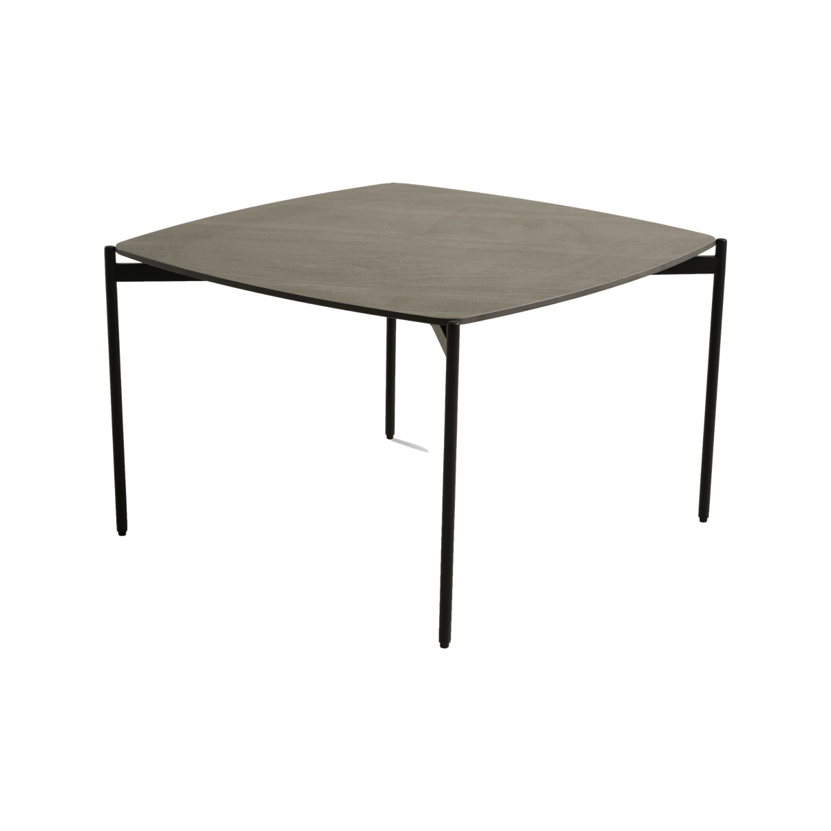 Lexpo Malta sofabord i anthracite keramik med 50 cm sorte metalben