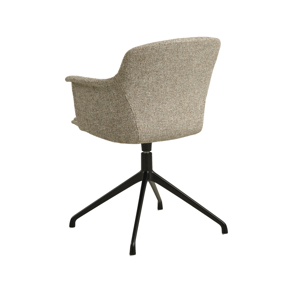 Lexpo Mia spisebordsstol i Beige melange stof med sort drejefod