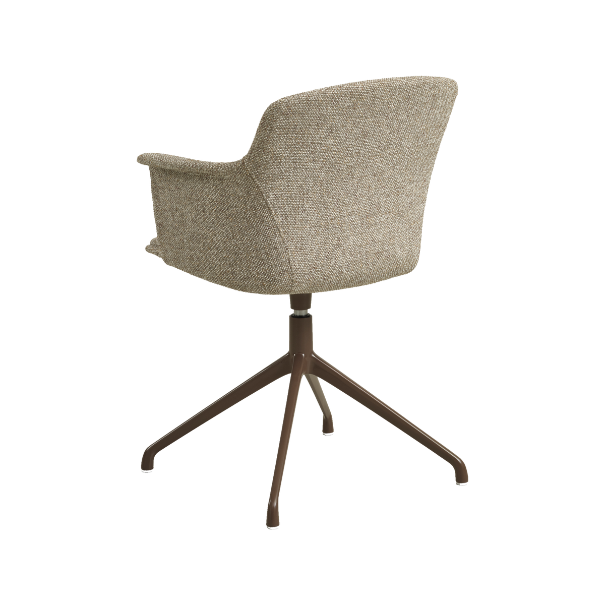 Lexpo Mia spisebordsstol i Beige melange stof med drejefod i brown