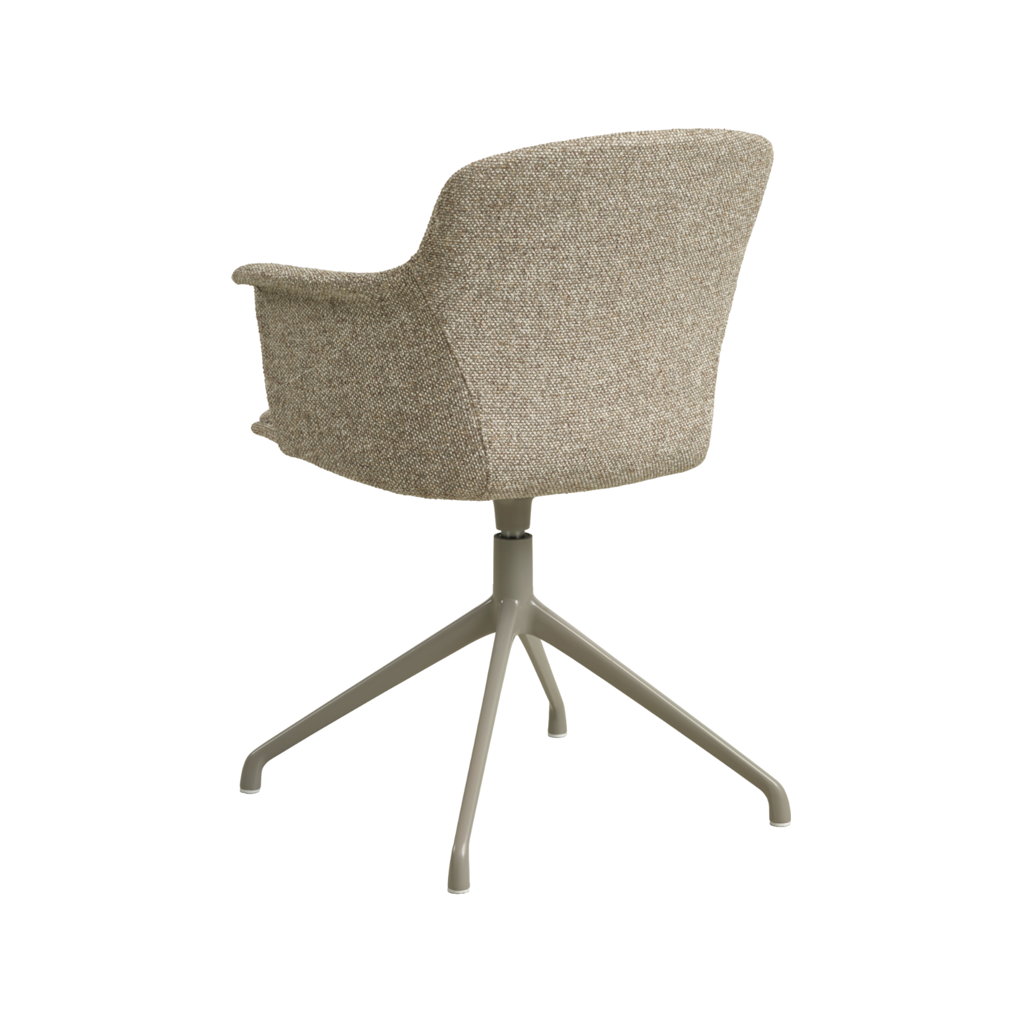 Lexpo Mia spisebordsstol i Beige melange stof med drejefod i stone