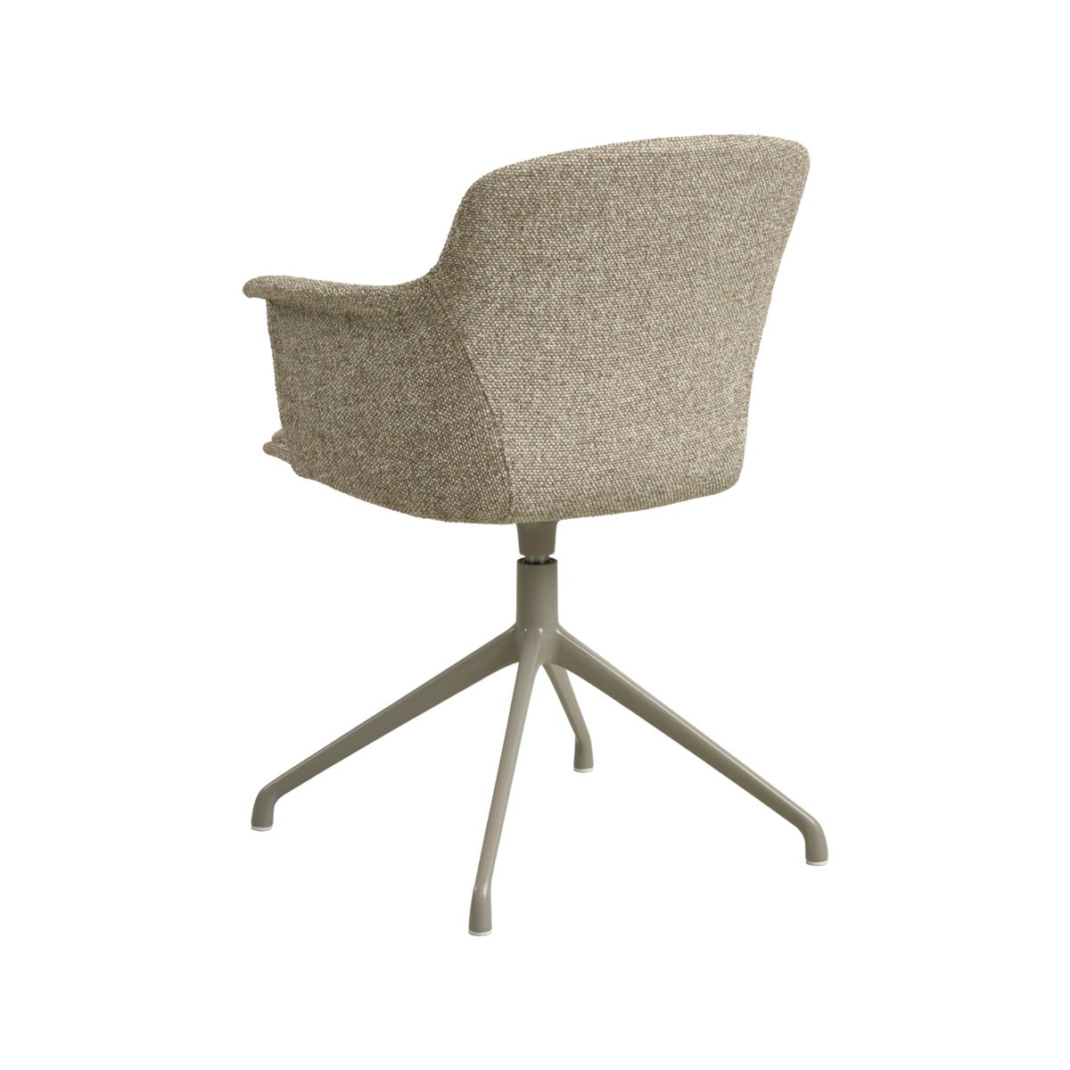 Lexpo Mia spisebordsstol i Beige melange stof med drejefod i stone