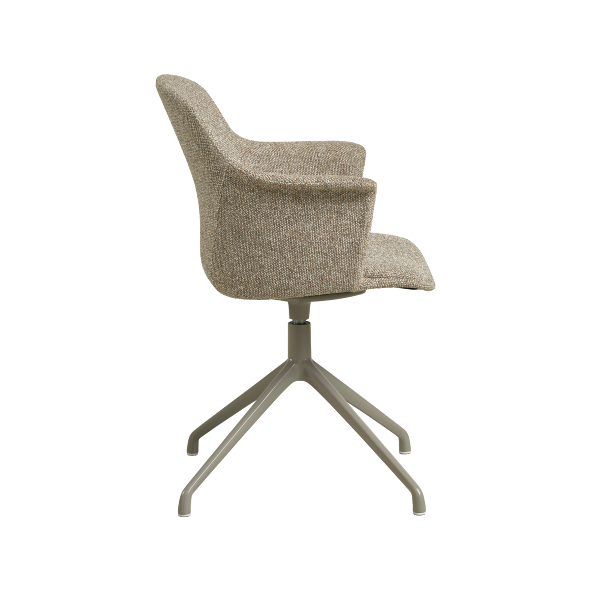 Lexpo Mia spisebordsstol i Beige melange stof med drejefod i stone