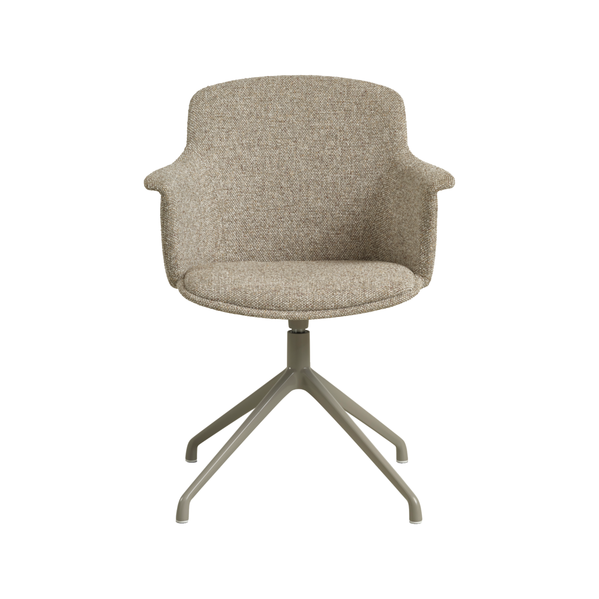 Lexpo Mia spisebordsstol i Beige melange stof med drejefod i stone