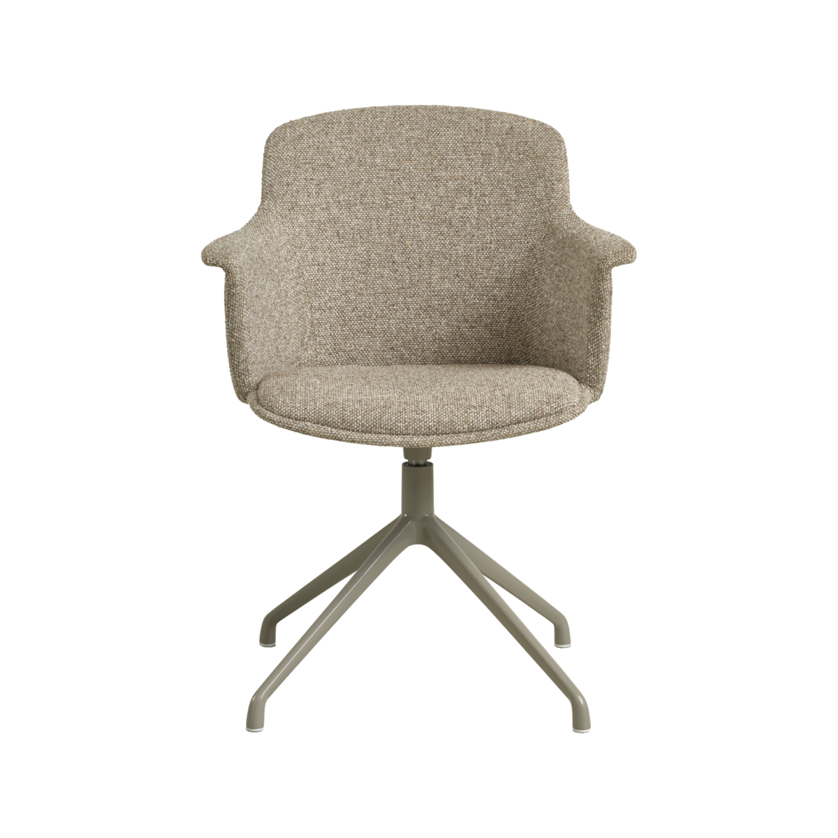 Lexpo Mia spisebordsstol i Beige melange stof med drejefod i stone
