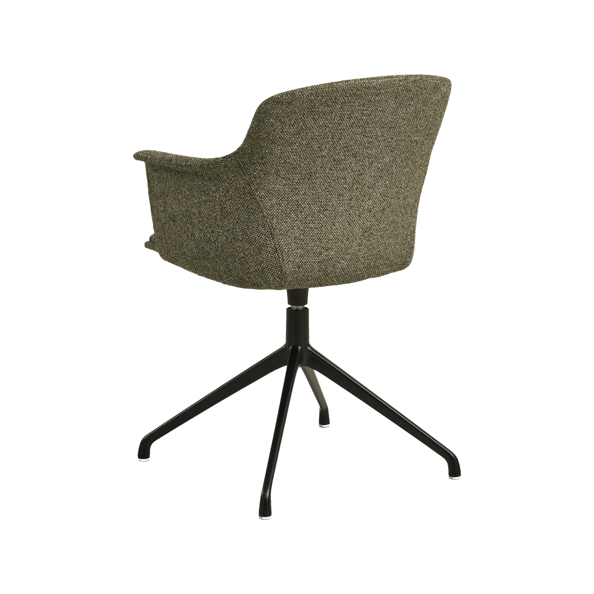 Lexpo Mia spisebordsstol i Winter Moss Green stof med sort drejefod