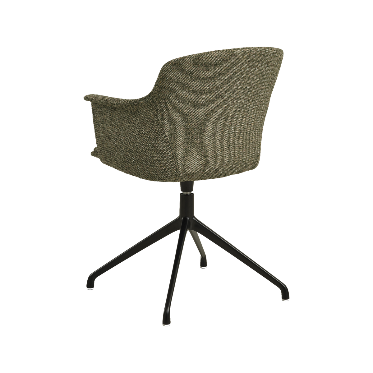 Lexpo Mia spisebordsstol i Winter Moss Green stof med sort drejefod