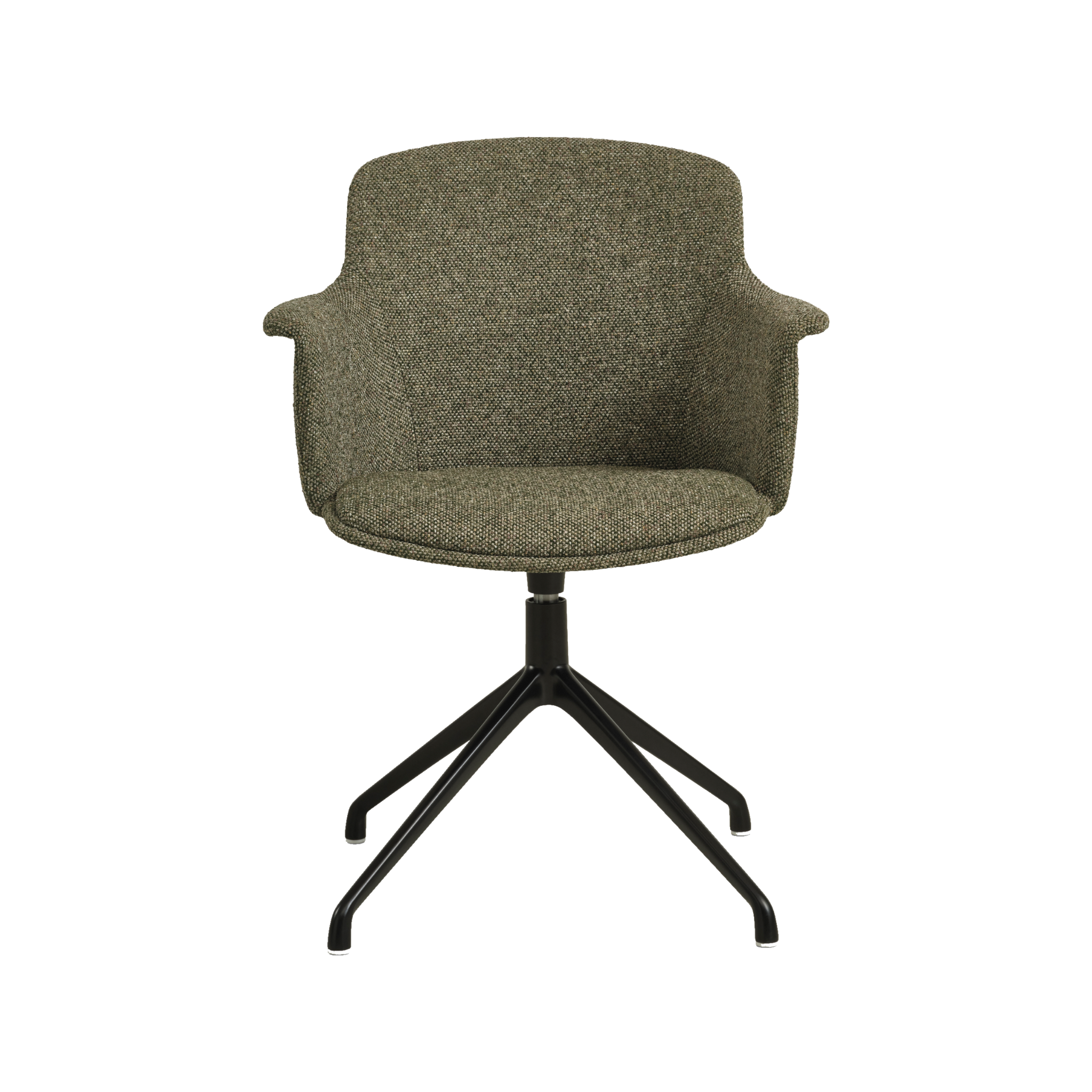 Lexpo Mia spisebordsstol i Winter Moss Green stof med sort drejefod