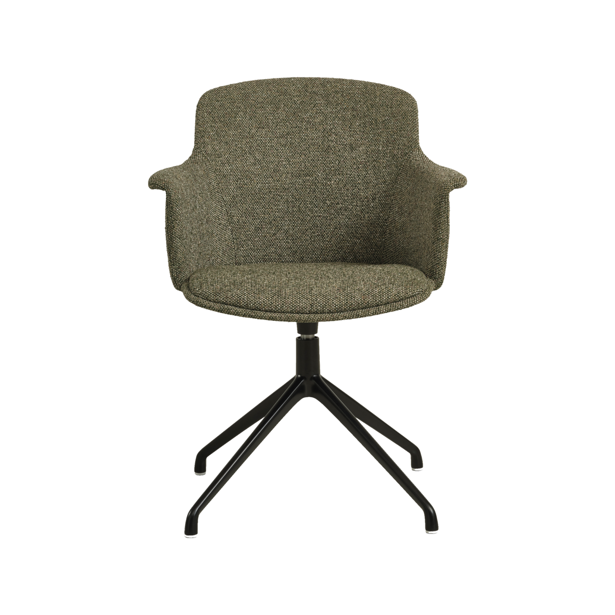 Lexpo Mia spisebordsstol i Winter Moss Green stof med sort drejefod