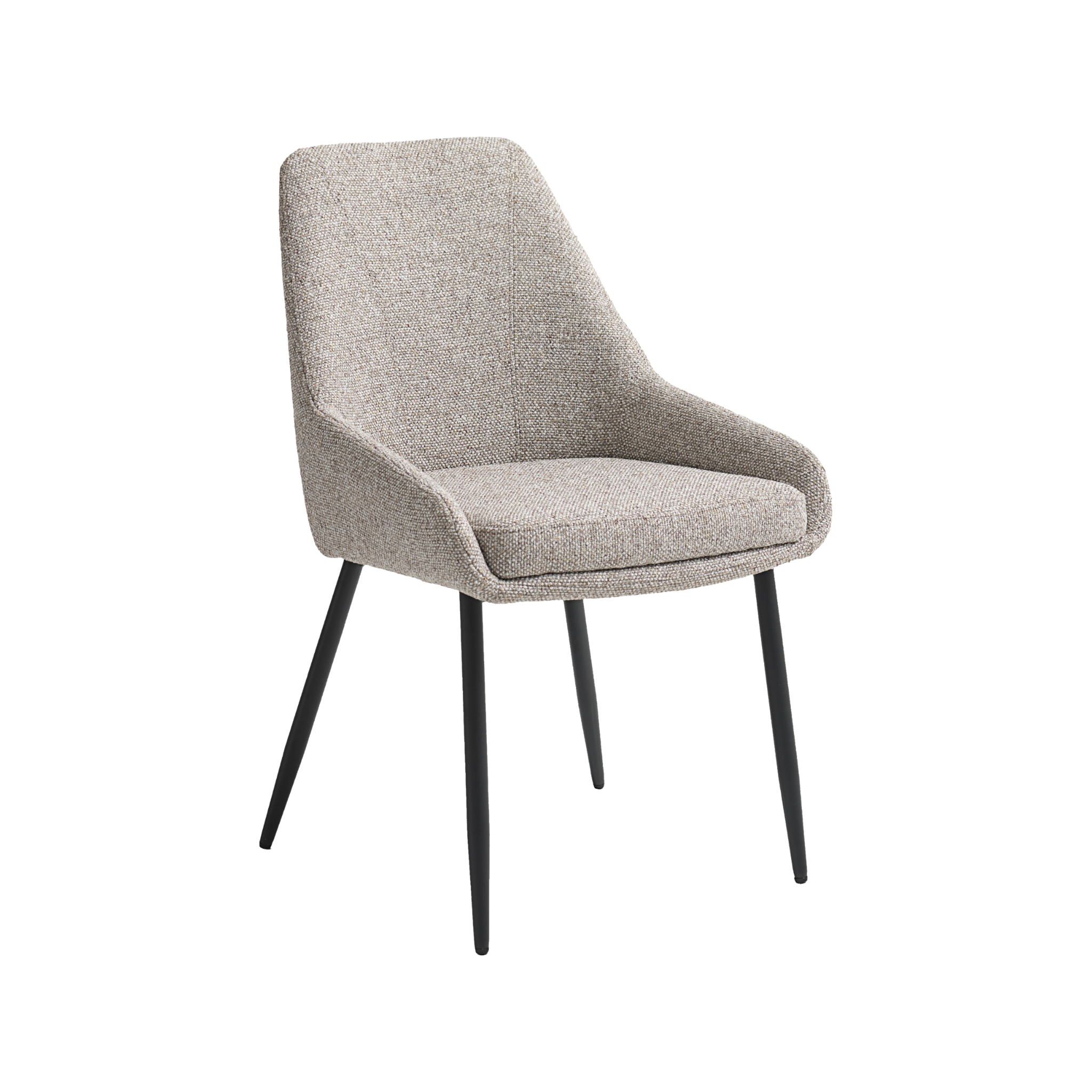 Lexpo Mike spisebordsstol i Serenity stof Beige med sort metalstel
