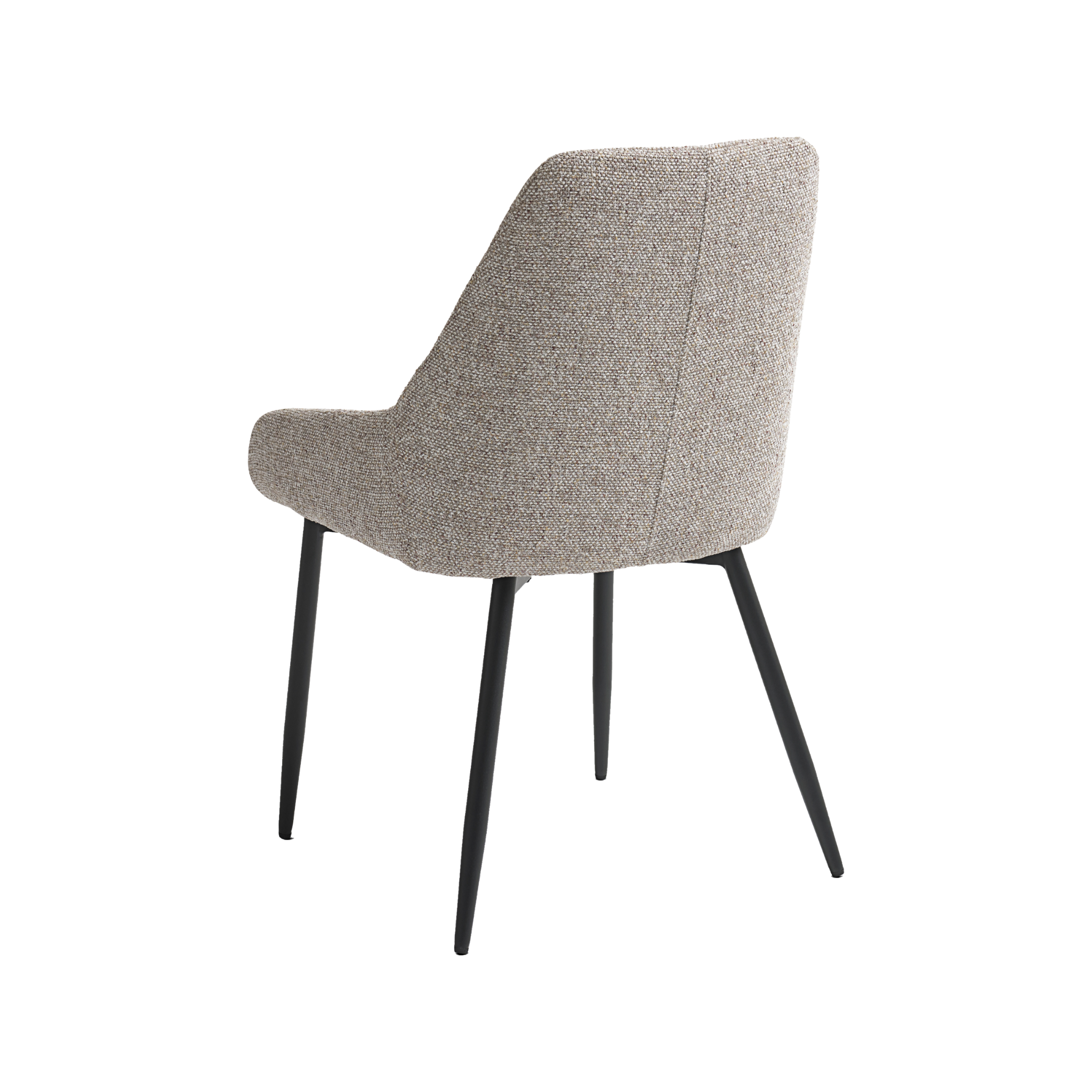 Lexpo Mike spisebordsstol i Serenity stof Beige med sort metalstel