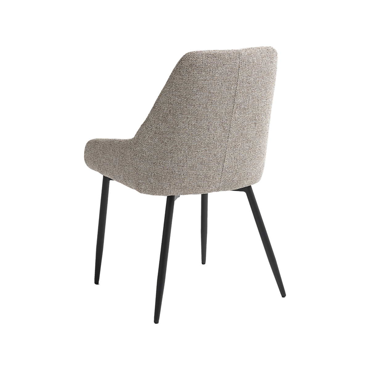 Lexpo Mike spisebordsstol i Serenity stof Beige med sort metalstel