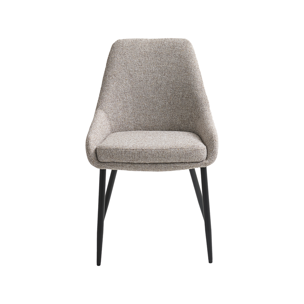 Lexpo Mike spisebordsstol i Serenity stof Beige med sort metalstel