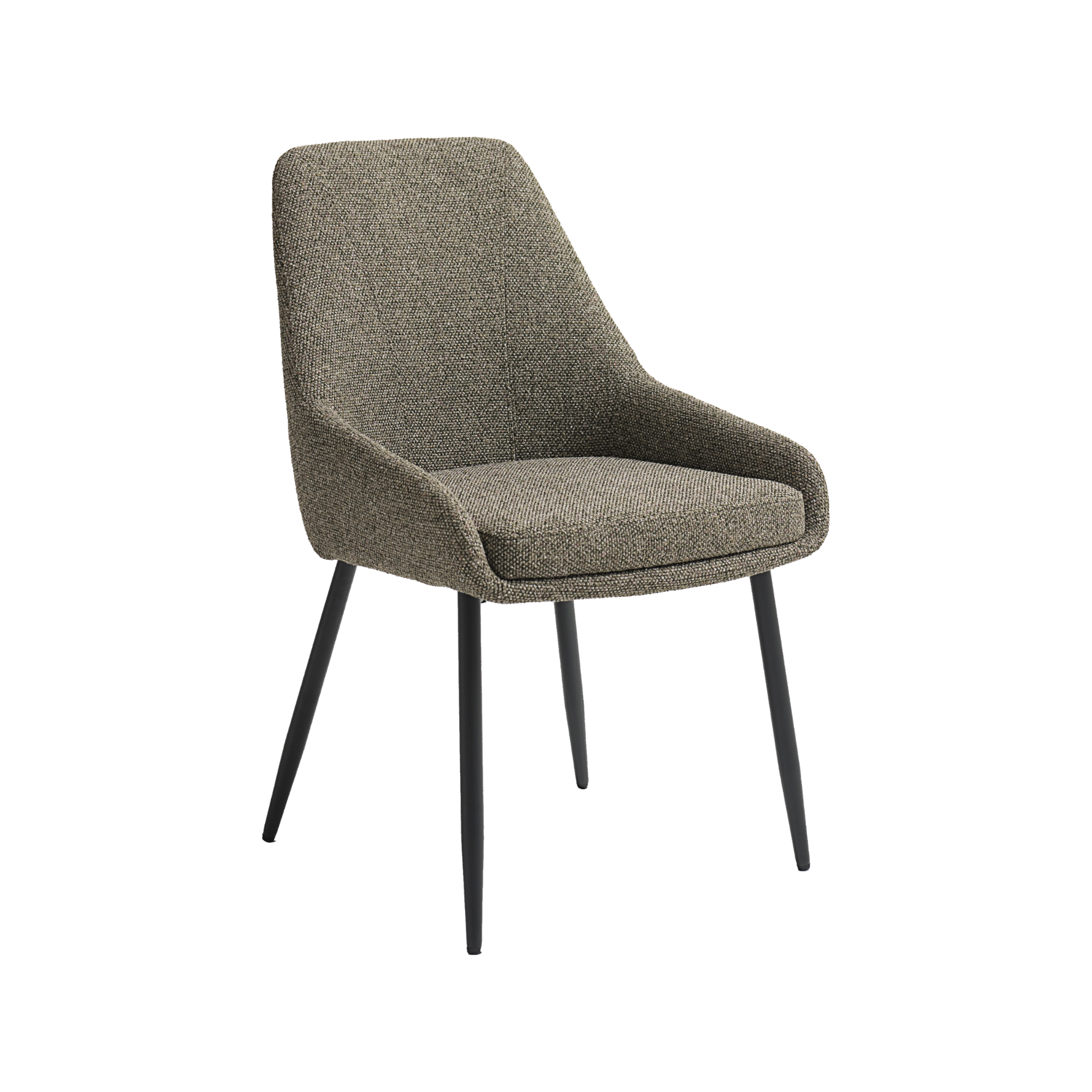 Lexpo Mike spisebordsstol i Serenity stof Olive med sort metalstel