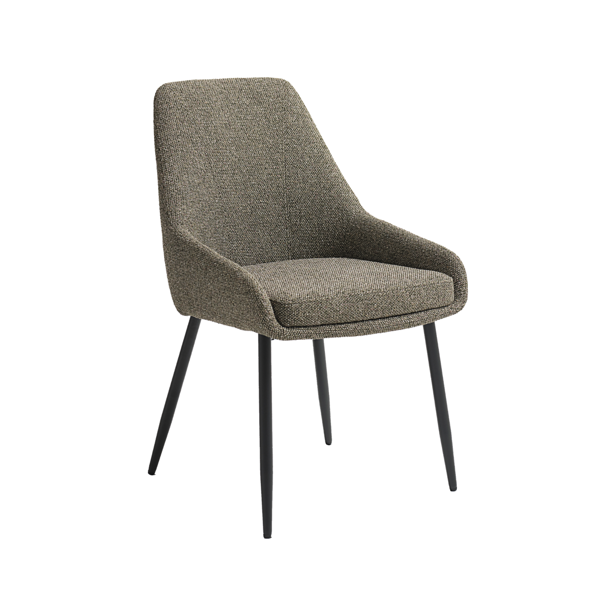 Lexpo Mike spisebordsstol i Serenity stof Olive med sort metalstel