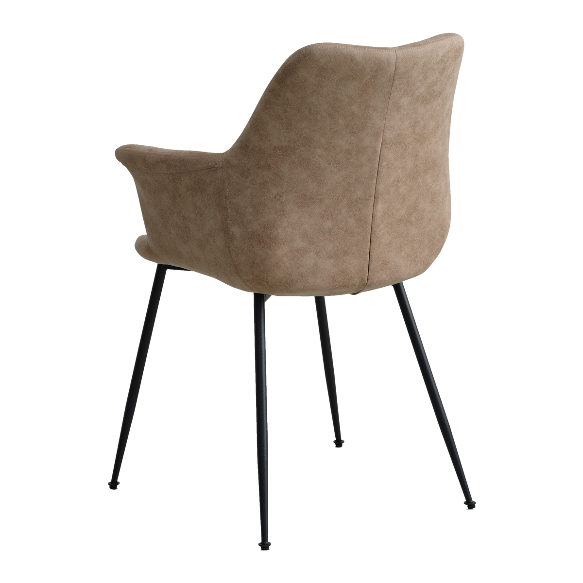 Lexpo Nadia spisebordsstol i UF stof Beige med sort metalstel