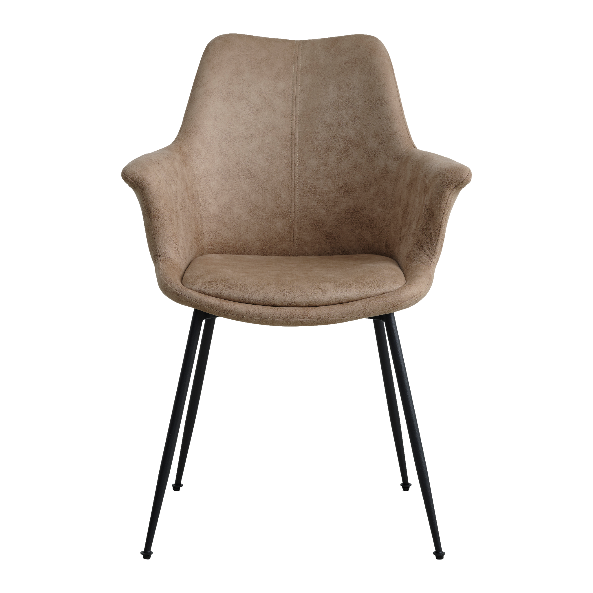 Lexpo Nadia spisebordsstol i UF stof Beige med sort metalstel