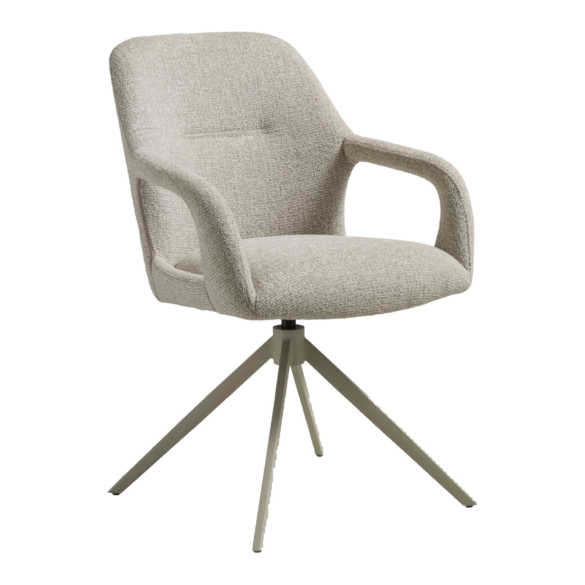 Lexpo Rose spisebordsstol i Milan stof Beige med drejefod i beige