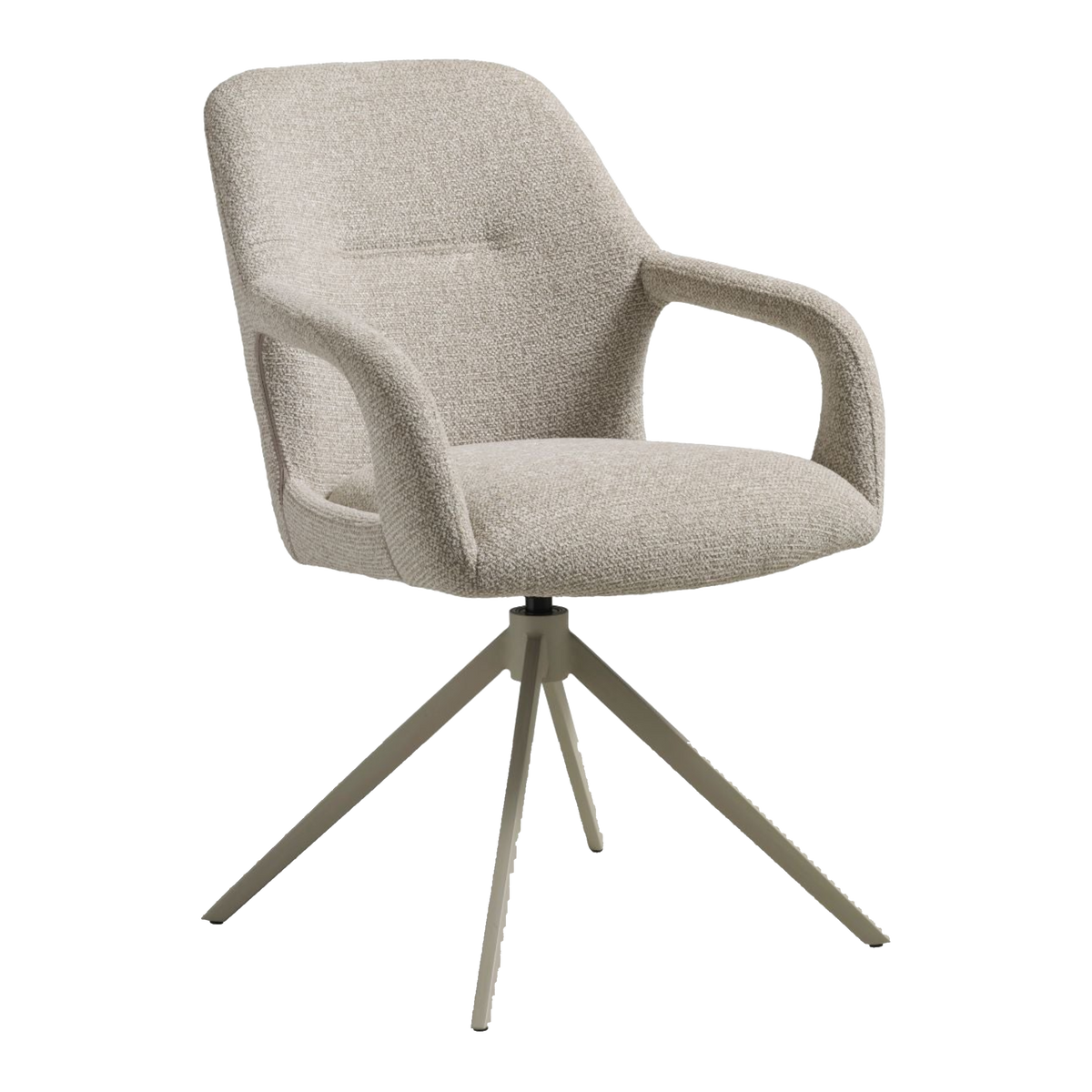 Lexpo Rose spisebordsstol i Milan stof Beige med drejefod i beige