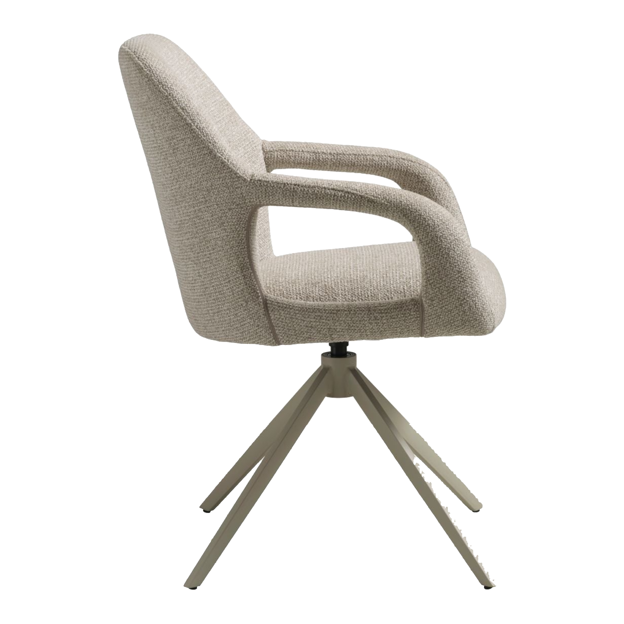 Lexpo Rose spisebordsstol i Milan stof Beige med drejefod i beige