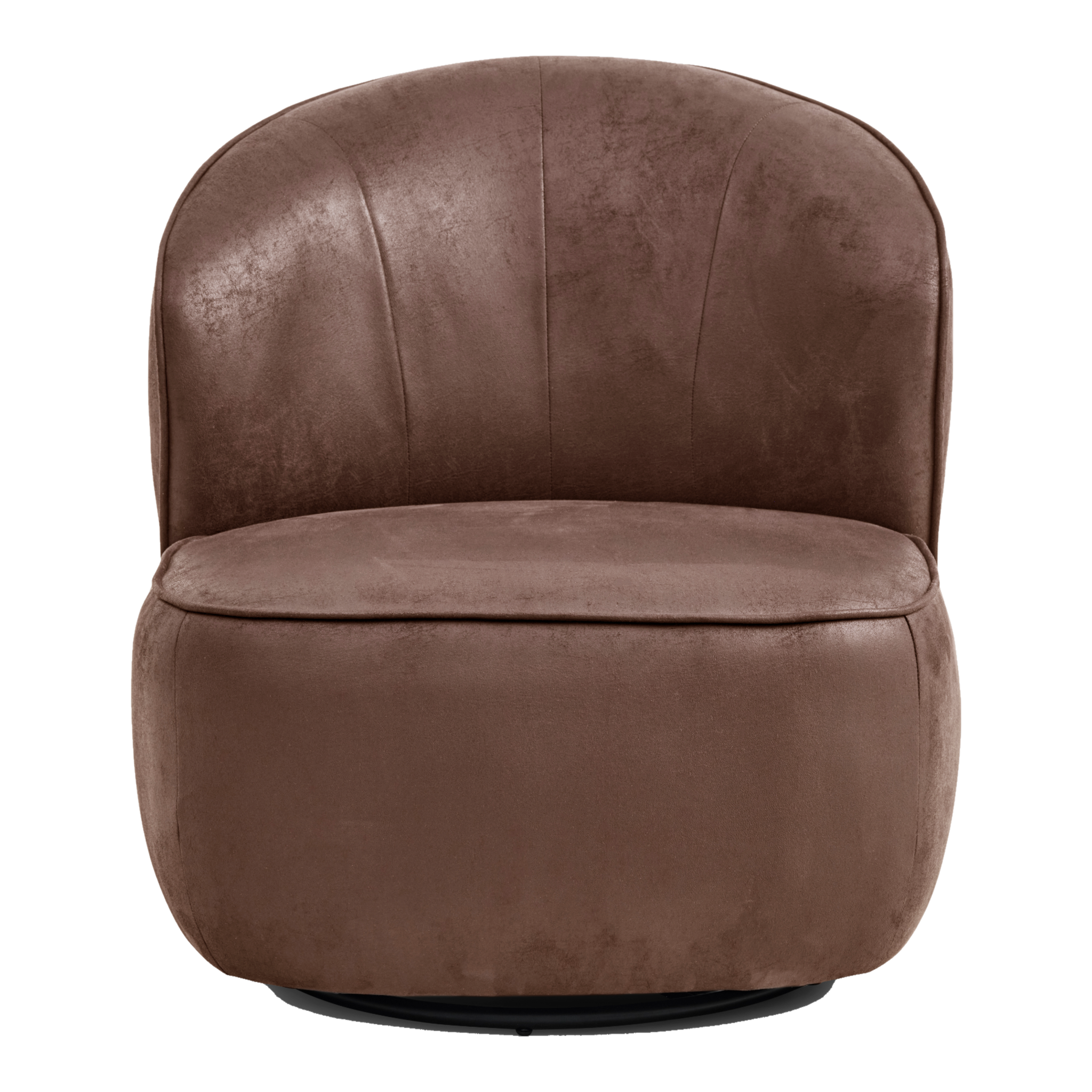 Lexpo Theo loungestol i Bull microfiberlæder Almond med drejefod