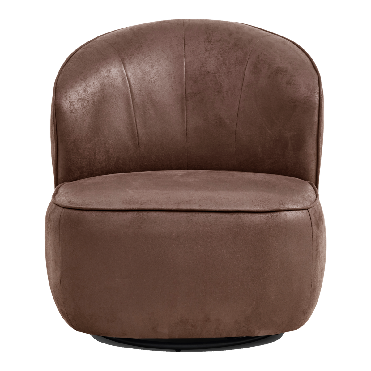 Lexpo Theo loungestol i Bull microfiberlæder Almond med drejefod