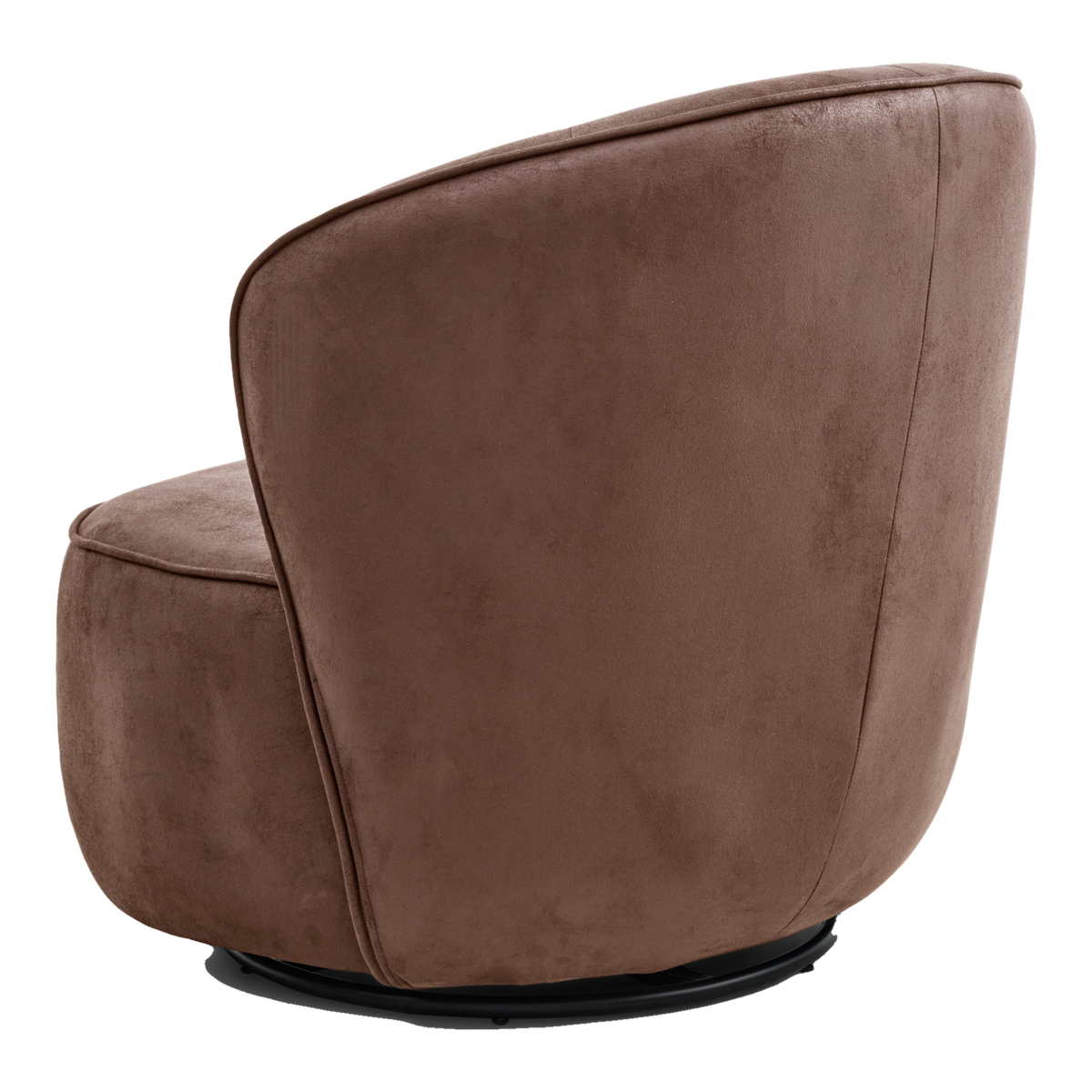 Lexpo Theo loungestol i Bull microfiberlæder Almond set bagfra