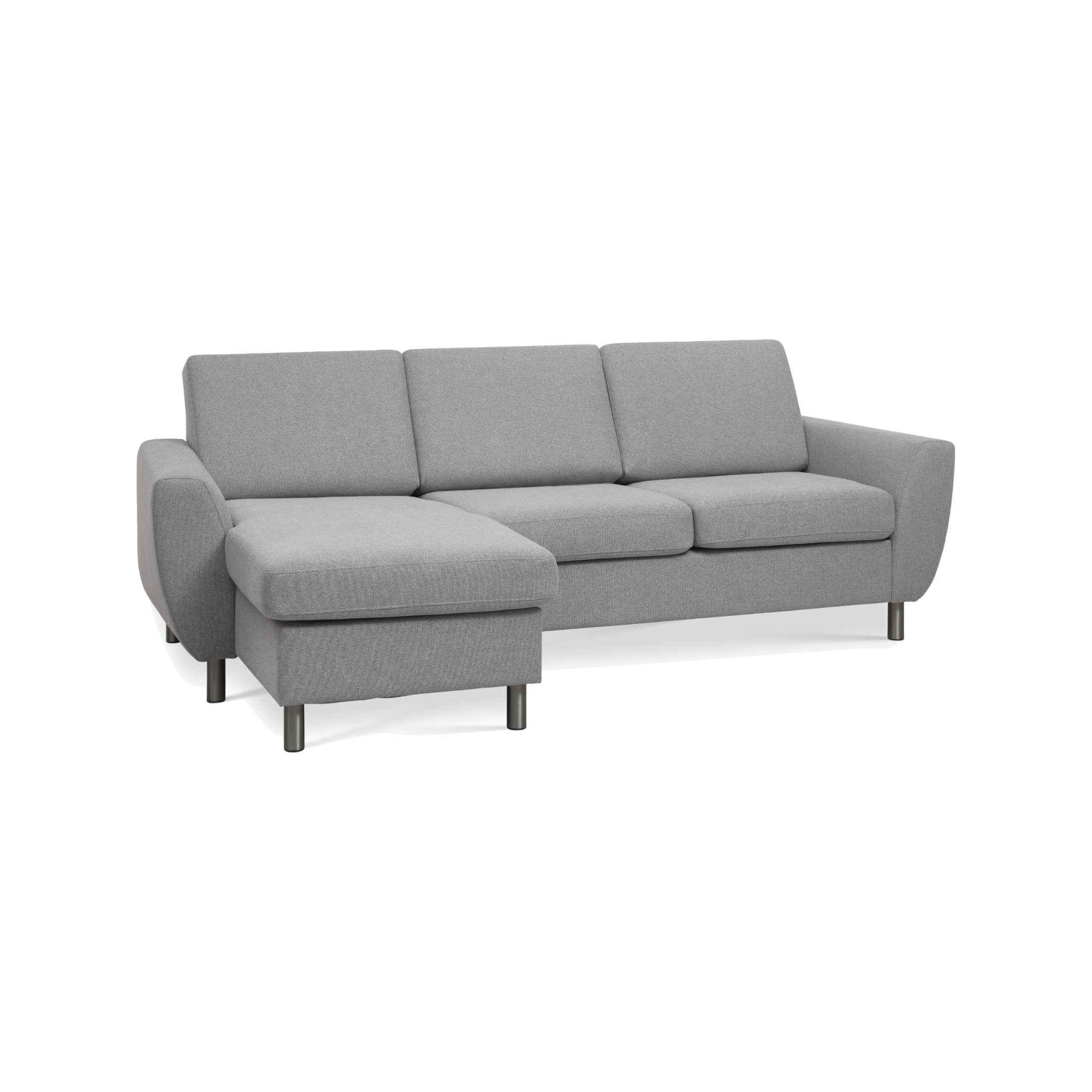 Lexpo Wendy chaiselongsofa (opstilling 1) i Austin stof Light Granite