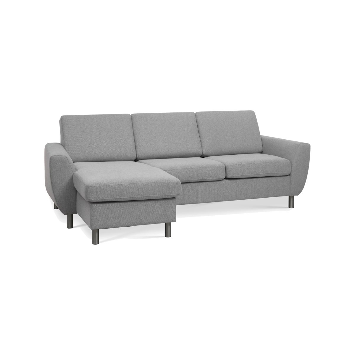 Lexpo Wendy chaiselongsofa (opstilling 1) i Austin stof Light Granite