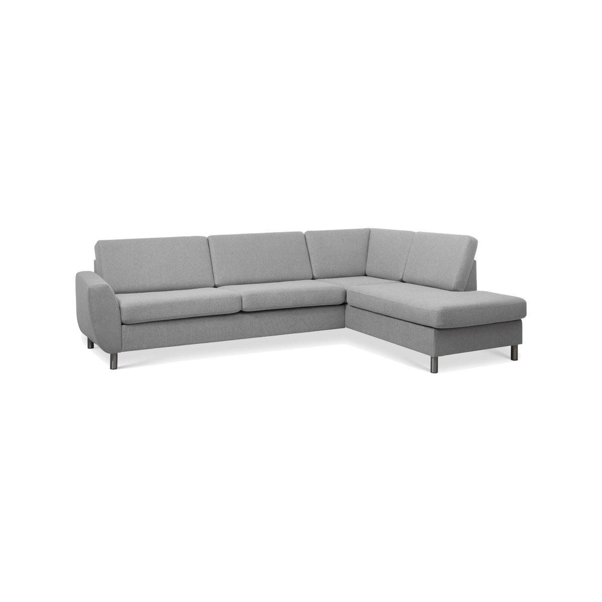 Lexpo Wendy sofa med open-end, højrevendt (opstilling 3) i Austin stof Light Granite