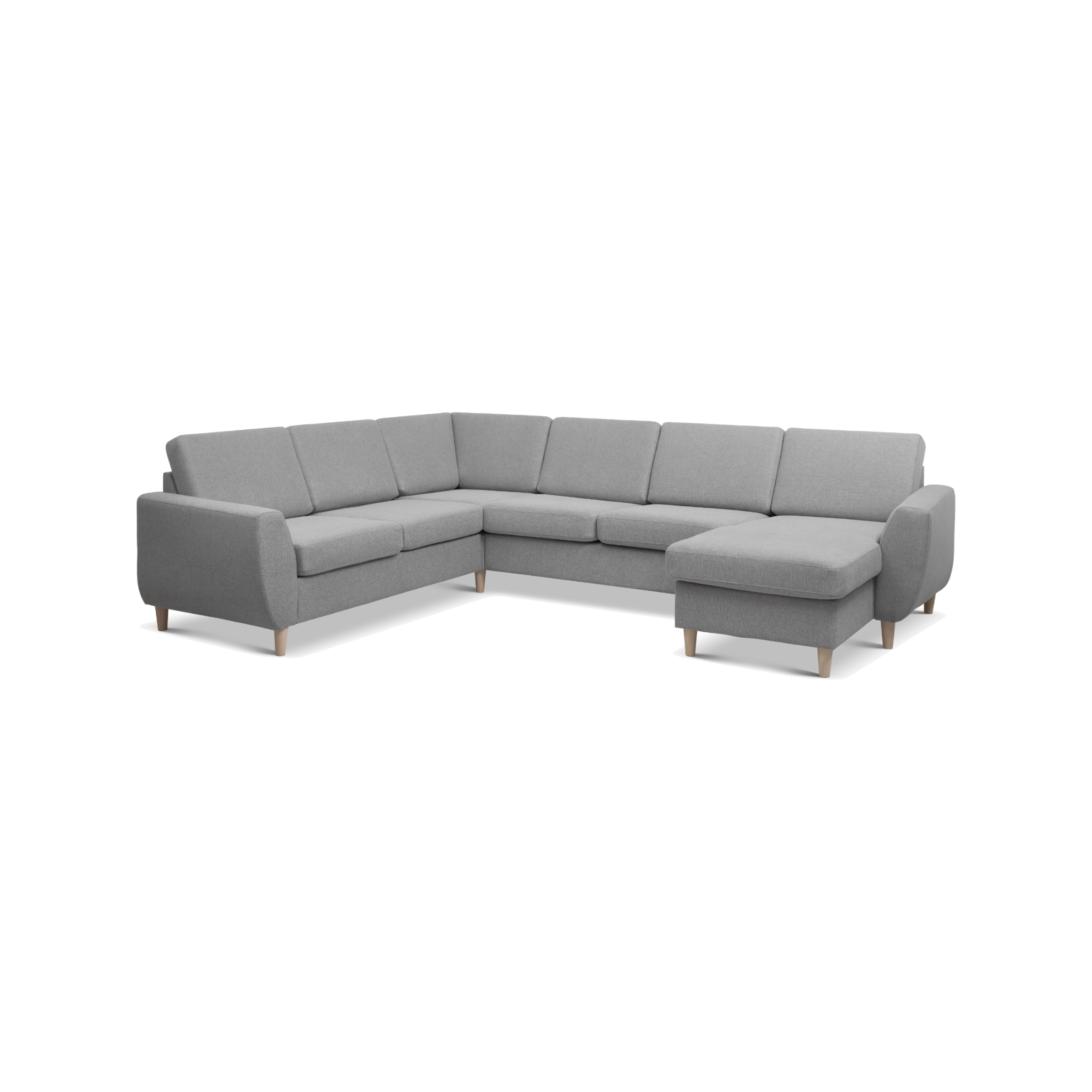 Lexpo Wendy hjørnesofa med vendbar chaiselong (opstilling 6) i Austin stof Light Granite