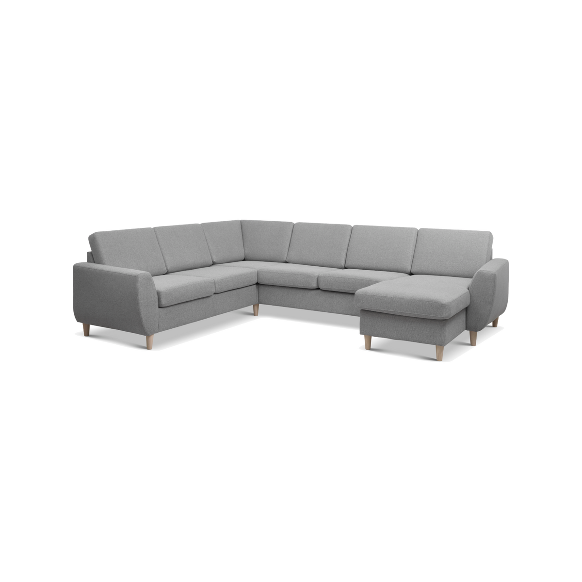 Lexpo Wendy hjørnesofa med vendbar chaiselong (opstilling 6) i Austin stof Light Granite