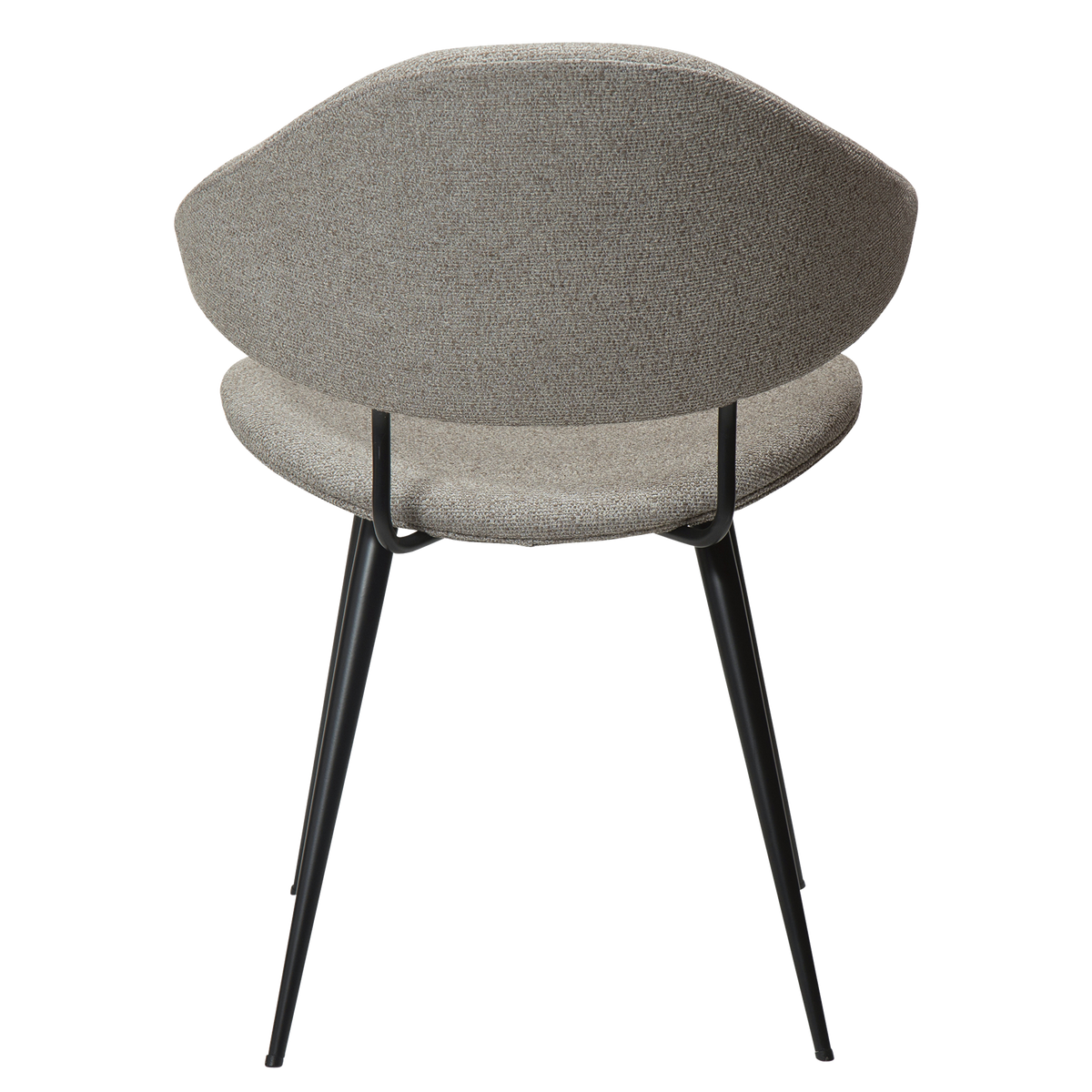 Dan-Form Napoleon spisebordsstol i Pebble Earth bouclé – bagfra