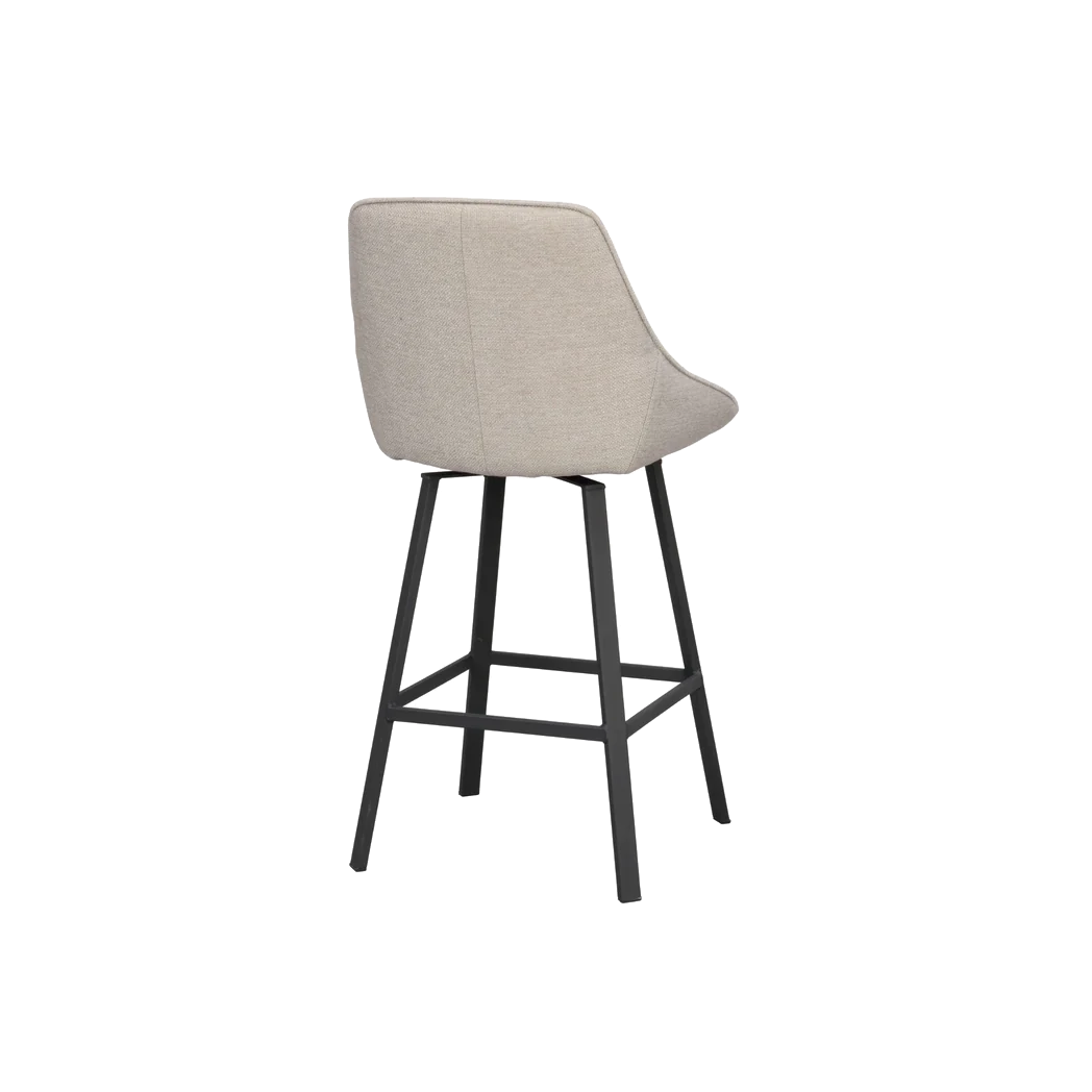 Rowico Alison counterstol i beige stof med sorte metalben